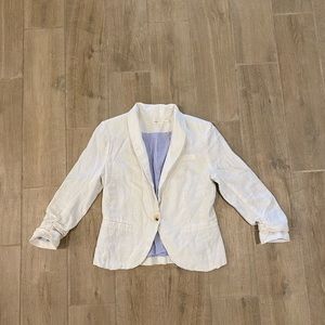 White Linen Blazer